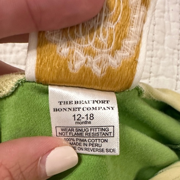 The Beaufort Bonnet Company Green Giraffe Footed Kids Pajamas - Picture 3 of 3